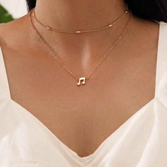 2pcs Music Note Charm Necklace - Picture 1 of 4